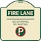 Signmission Fire Lane No Parking No Waiting W/ No Parking Heavy-Gauge Aluminum Sign, 18" x 18", TG-1818-24003 A-DES-TG-1818-24003 - alternate 1